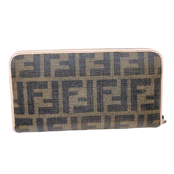 Fendi Zucca Zip Around Coated Canvas Wallet - Picture 2 of 6